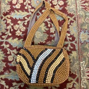 Vintage Roger Van S Beaded  Shoulder Bag Purse Made in Hong Kong